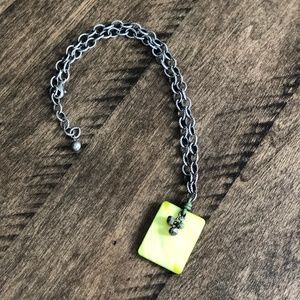 Silpada N1133 Green MOP & Pyrite Necklace